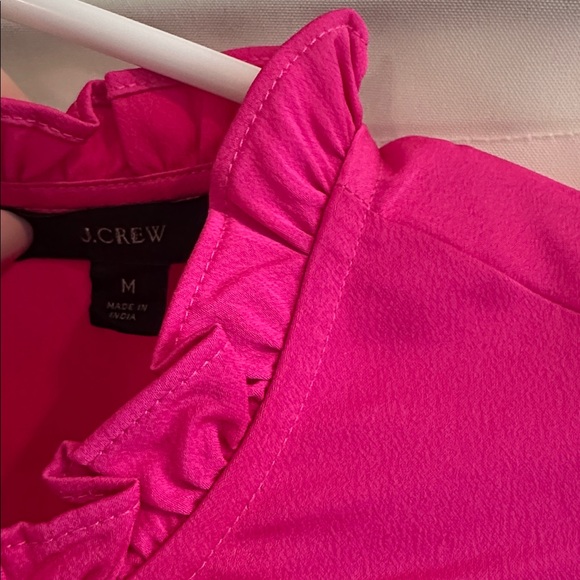 J. Crew Fuchsia Ruffle Top - Picture 2 of 3